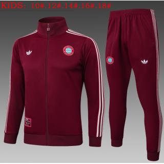 Chándal Bayern Munich 2025/26 ( Dark Red Long Zipper) - NIÑOS